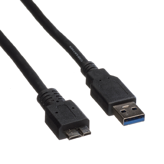 ROLINE USB 3.2 Gen 1 Kabel, A ST - Micro B ST, schwarz, 0,8 m-Beschreibung lesen