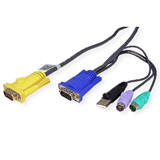 ATEN 2L-5302UP Câble KVM USB PS/2, noir, 1,8 m-Lire la description