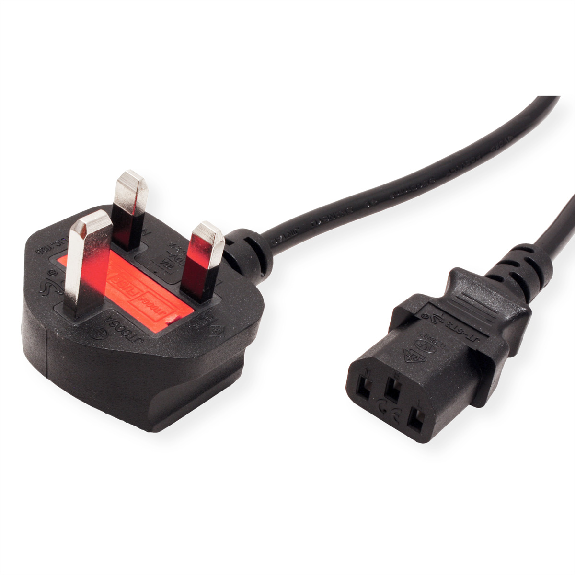 VALUE UK Netzkabel, gerade IEC-Buchse, 10A, schwarz, 3 m VALUE UK Netzkabel, gerade IEC-Buchse, 10A, schwarz, 3 m-Beschreibung lesen