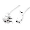 ROLINE GREEN Câble d'alimentation IEC droit, blanc, 1,8 m ROLINE GREEN Câble d'alimentation IEC droit, blanc, 1,8 m