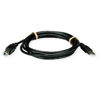 ROLINE RM USB 2.0 Kabel, Typ A-B, schwarz, 0,8 m-Beschreibung lesen