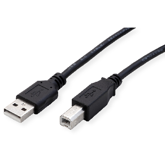 ROLINE RM USB 2.0 Kabel, Typ A-B, schwarz, 0,8 m-Beschreibung lesen