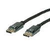 ROLINE DisplayPort Kabel, DP-DP, v1.2, ST - ST, schwarz-metallic, 1 m