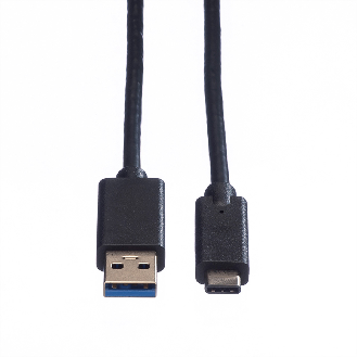 ROLINE USB 3.2 Gen 1 Kabel, A-C, ST/ST, schwarz, 1 m-Beschreibung lesen