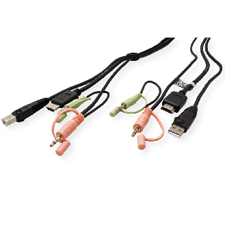 ATEN 2L-7D02UH Câble KVM HDMI, USB et Audio, noir, 1,8 m-Lire la description