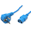 ROLINE Netzkabel, gerade IEC-Buchse, blau, 1,8 m
