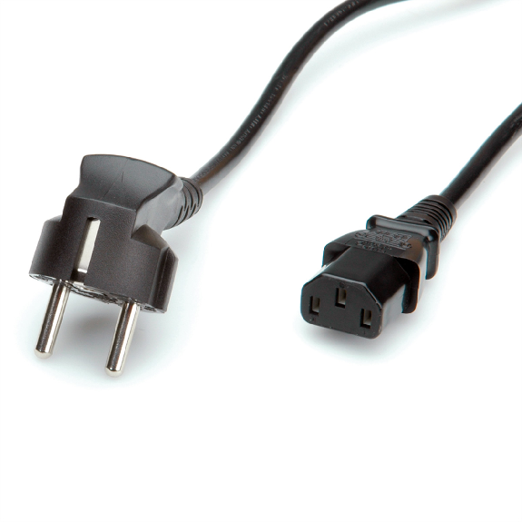 ROLINE Netzkabel, gerade IEC-Buchse, schwarz, 1,8 m ROLINE Netzkabel, gerade IEC-Buchse, schwarz, 1,8 m-Beschreibung lesen