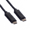 ROLINE USB 2.0 Ladekabel, Micro B - Micro B, ST/ST, schwarz, 0,3 m