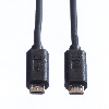 ROLINE USB 2.0 Ladekabel, Micro B - Micro B, ST/ST, schwarz, 0,3 m