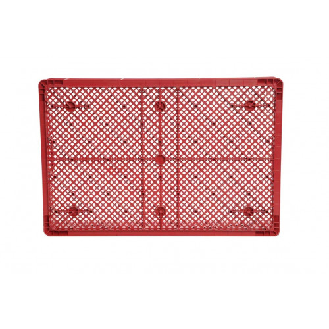Bac europe ajouré 600x400x90 mm rouge Multiroir-Lire la description