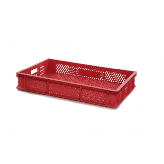 Bac europe ajouré 600x400x90 mm rouge Multiroir-Lire la description