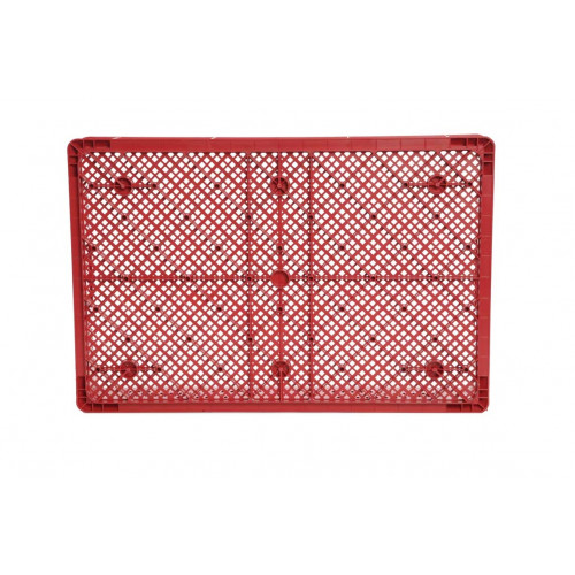 Bac europe ajouré 600x400x90 mm rouge Multiroir-Lire la description