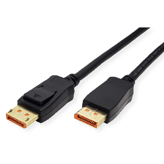 ROLINE Câble DisplayPort v2.1, 10K, DP M - DP M, noir, 2 m-Lire la description