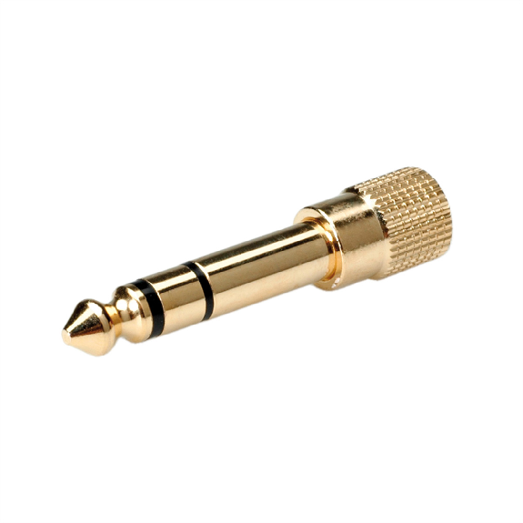 ROLINE GOLD Stereo Adapter 6,35 mm Stecker - 3,5 mm Buchse ROLINE GOLD Stereo Adapter 6,35 mm Stecker - 3,5 mm Buchse-Beschreibung lesen