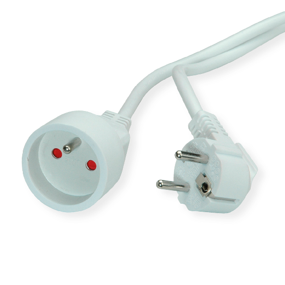 VALUE Câble prolongateur, prise type UTE, blanc, 5 m-Leggi tutto