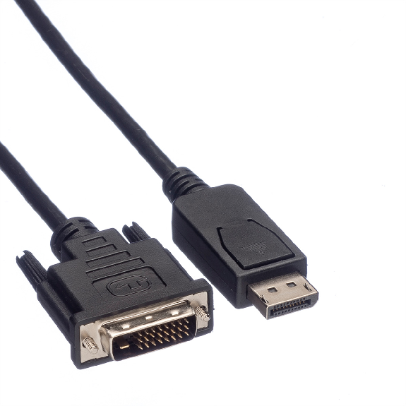 ROLINE DisplayPort Kabel DP ST - DVI ST, schwarz, 1,5 m-Beschreibung lesen