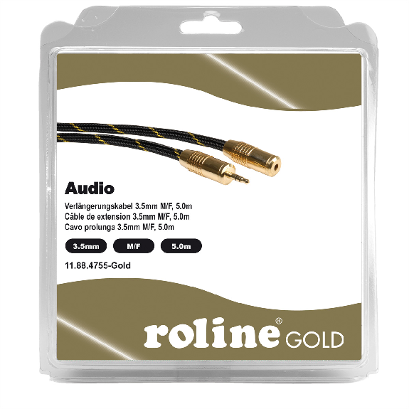 ROLINE GOLD 3,5mm Audio-Verlängerungskabel ST/BU, Retail Blister, 5 m ROLINE GOLD 3,5mm Audio-Verlängerungskabel ST/BU, Retail Blister, 5 m-Beschreibung lesen