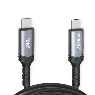 VALUE USB4 Gen2x2 Kabel, CC, ST/ST, 20Gbit/s, 240W, schwarz, 2 m-Beschreibung lesen