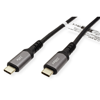 VALUE USB4 Gen2x2 Kabel, CC, ST/ST, 20Gbit/s, 240W, schwarz, 2 m-Beschreibung lesen