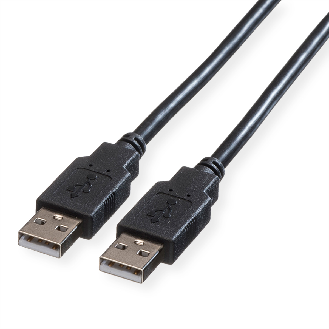 ROLINE USB 2.0 Kabel, Typ A-A, schwarz, 0,8 m-Beschreibung lesen