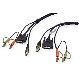 ATEN 2L-7D02UD Câble KVM DVI-D (Dual Link), USB, Audio, noir, 1,8 m-Lire la description