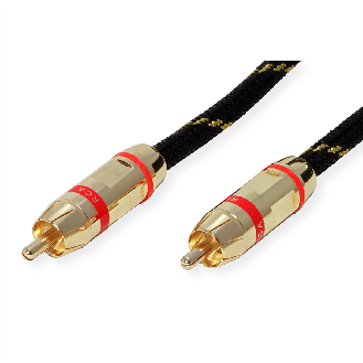 ROLINE GOLD Cinch-Verbindungskabel simplex ST/ST, Rot, 5 m-Beschreibung lesen