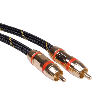 ROLINE GOLD Cinch-Verbindungskabel simplex ST/ST, Rot, 5 m-Beschreibung lesen
