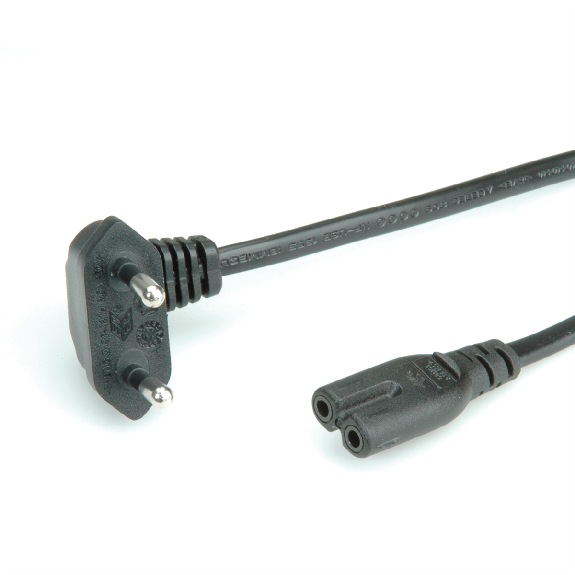 ROLINE Netzkabel Euro-Stecker (abgewinkelt) auf C7, 2pol., schwarz, 1,8 m ROLINE Netzkabel Euro-Stecker (abgewinkelt) auf C7, 2pol., schwarz, 1,8 m-Beschreibung lesen