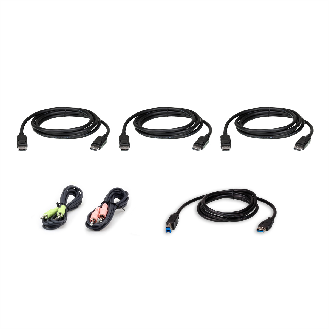 ATEN 2L-7D02UDPX6 1,8 M USB DisplayPort Triple Display KVM Kabel-Set, schwarz, 1,8 m-Beschreibung lesen