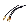 ROLINE GOLD Audio-Verbindungskabel 3,5mm Stereo - 2x Cinch, ST/ST, 5 m