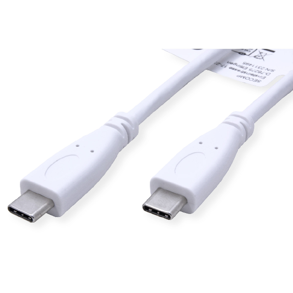 VALUE USB 3.2 Gen 2 Kabel, C-C, ST/ST, 10Gbit/s, Emark, 100W, weiß, 0,5 m VALUE USB 3.2 Gen 2 Kabel, C-C, ST/ST, 10Gbit/s, Emark, 100W, weiß, 0,5 m-Beschreibung lesen