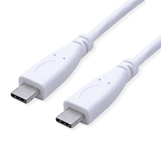 VALUE USB 3.2 Gen 2 Kabel, C-C, ST/ST, 10Gbit/s, Emark, 100W, weiß, 0,5 m-Beschreibung lesen