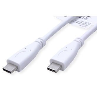 VALUE USB 3.2 Gen 2 Kabel, C-C, ST/ST, 10Gbit/s, Emark, 100W, weiß, 0,5 m-Beschreibung lesen