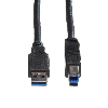 ROLINE USB 3.2 Gen 1 Kabel, Typ A-B, schwarz, 0,8 m