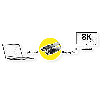 VALUE Câble DisplayPort plat v1.4, DP M - DP M, noir, 1 m