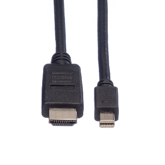 ROLINE Mini DisplayPort Kabel, Mini DP-HDTV, ST/ST, schwarz, 1 m-Beschreibung lesen