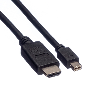 ROLINE Mini DisplayPort Kabel, Mini DP-HDTV, ST/ST, schwarz, 1 m-Beschreibung lesen