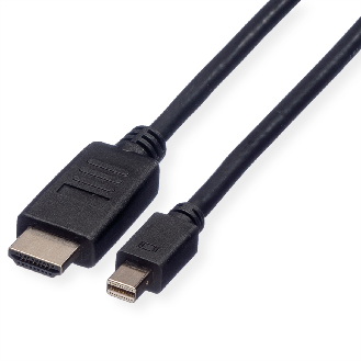 ROLINE Mini DisplayPort Kabel, Mini DP-HDTV, ST/ST, schwarz, 1 m-Beschreibung lesen