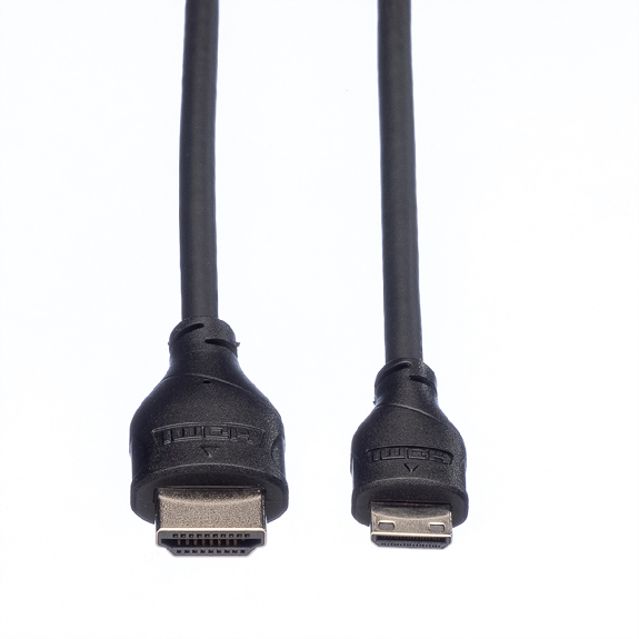 ROLINE Câble HDMI High Speed avec Ethernet, HDMI M - Mini HDMI M, 0,8 m-Lire la description