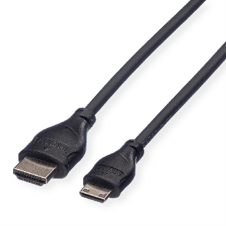 ROLINE HDMI High Speed Kabel mit Ethernet, HDMI ST - Mini HDMI ST, 0,8 m-Beschreibung lesen