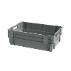 Bac de rangement empilable plein - 600x400xH200 mm - gris - Multiroir