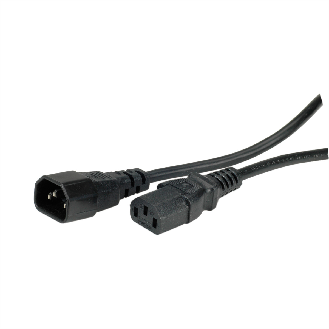 VALUE Apparate-Verbindungskabel, IEC 320 C14 - C13, schwarz, 1,8 m-Beschreibung lesen