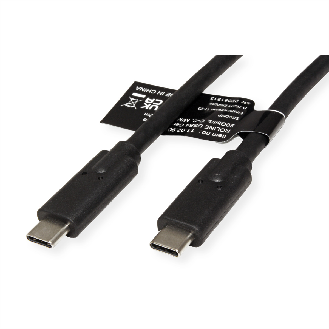 ROLINE USB4 Gen2x2 Kabel, CC, ST/ST, 20Gbit/s, 100W, schwarz, 2 m-Beschreibung lesen