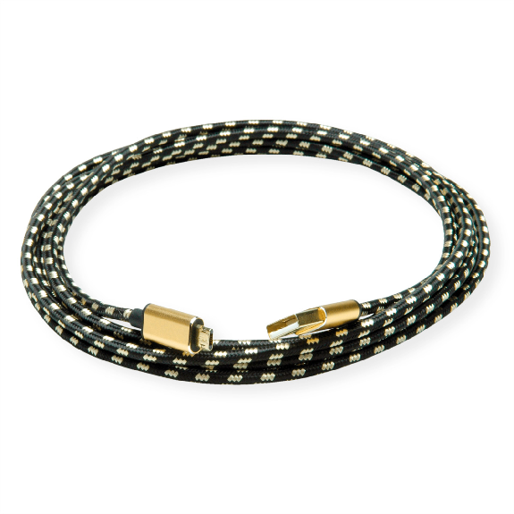ROLINE GOLD USB 2.0 Kabel, Typ A ST - Micro B ST (reversibel), 1,8 m-Beschreibung lesen