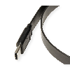 VALUE USB4 Gen 3 Kabel, Emark, C-C, ST/ST, 40Gbit/s, 100W, extra-flach, schwarz, 0,5 m