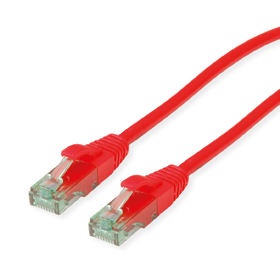 ROLINE RM Cordon UTP Cat.6A / 10 Gigabit, rouge, 1 m-Leer más