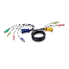 ATEN 2L-5302P KVM Kabel VGA, PS/2 und Audio, schwarz, 1,8 m ATEN 2L-5302P KVM Kabel VGA, PS/2 und Audio, schwarz, 1,8 m