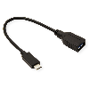 ROLINE USB 3.2 Gen 1 Kabeladapter, USB Typ C - A, ST/BU, OTG, schwarz, 0,15 m