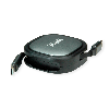 ROLINE Câble rétractable USB 2.0, 60W, C-C, M/M, noir, 1,2 m ROLINE Câble rétractable USB 2.0, 60W, C-C, M/M, noir, 1,2 m