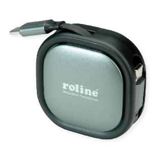 ROLINE USB 2.0 Aufrollbares Kabel, C-C ST/ST, schwarz, 1,2 m-Beschreibung lesen